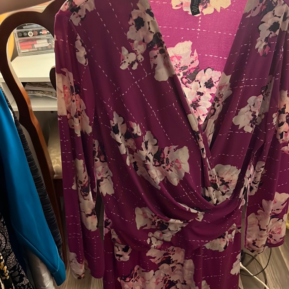 Purple flowered top
